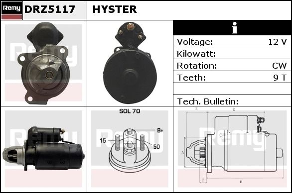 DELCO REMY Starter DRZ5134